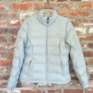 The North Face Nuptse 700 Down Puffer Jacket Light Gray Size Small